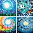4 Pack Streamer DIY 5D Diamond Painting Kits Full Drill Cross Stitch Craft Decor