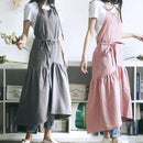 Brief Nordic Wind Mermaid Fairy Cotton Linen Cooking Kitchen Apron for Woma
