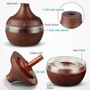 Usb 300Ml Aroma Humidifier Aromatherapy Wood Grain 7 Color Led Lights Elect