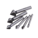6pcs/Set 3 Flute HSS Chamfer Chamfering End Mill Cutter Countersink Drill BitM3c