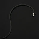 3mm cord in rubber black necklace with clasp in steel stainless - 16 inch G7M2