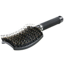 Boar Bristle Hair Brush-Curved And Vented Detangling Hair Brush For Women L