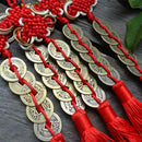 Knot Tassel Hanger Feng Shui 5 Coins Pendant Key Ring Car New.. String N0T8
