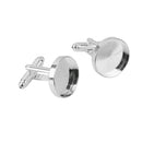 10 Pcs 16Mm Round Blank Settings Cufflinks Diy Craft Findings Charm