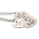 2Pcs Family Love Mother Daughter Little Heart Joint Pendant Necklace Set Mo
