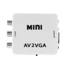Mini HD AV2VGA Video Converter Box AV RCA CVBS to VGA Video HDTV Adapter