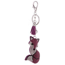 Diamante Animal Eye Pendant Metal Keyring Bag Decoration Size 1--9.5x6.5x1cm