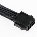 18AWG 20cm CPU Power Line CPU 8-Pin to Dual CPU 8P (4+4) Pin Y Splitter Cable
