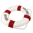 Red 9.8" Decorative Nautical Life buoy Ring Preserver Hanging Home Decor