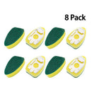 8Pcs Handle Sponge Magic Sponge Washer Brush Head Cleaning Brush ReplacemenS Hn