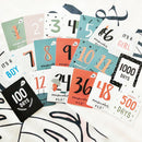 20pcs Home Portable Newborn Baby Hundred Days Photograph Prop Commemorative Card