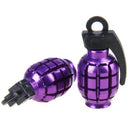 2pcs Universal Metal   Car Bike Auto Tyre Valve Dust Cap Cover Purple