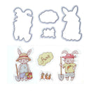 Farmer Rabbit Stamp Metal Cutting Dies Stencil Scrapbooking Embossing Craft