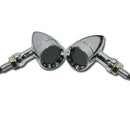 Amber Chrome Motorcycle LED Turn Signals Lights Brake Running Tail Light