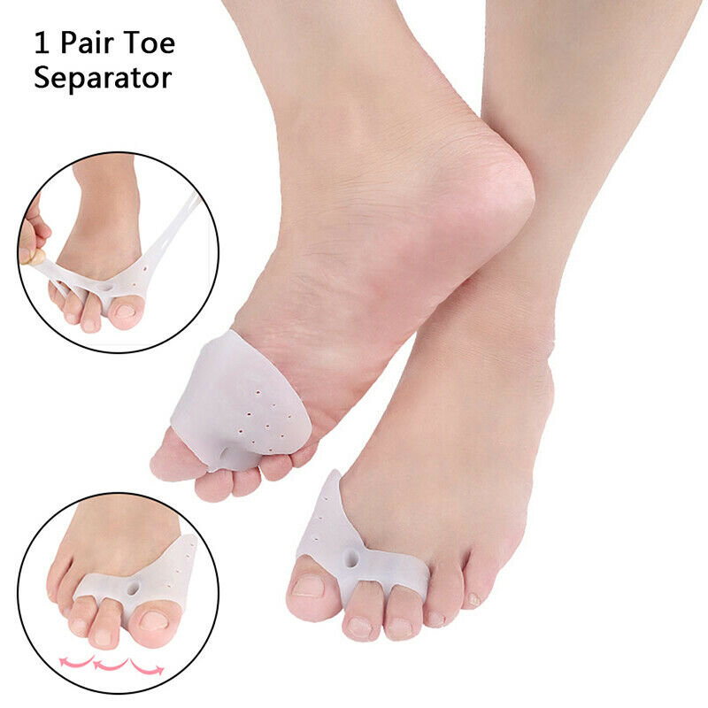 1Pair Silicone Bunion Toe Corrector Orthotics Straightener Separator Pain RelieR