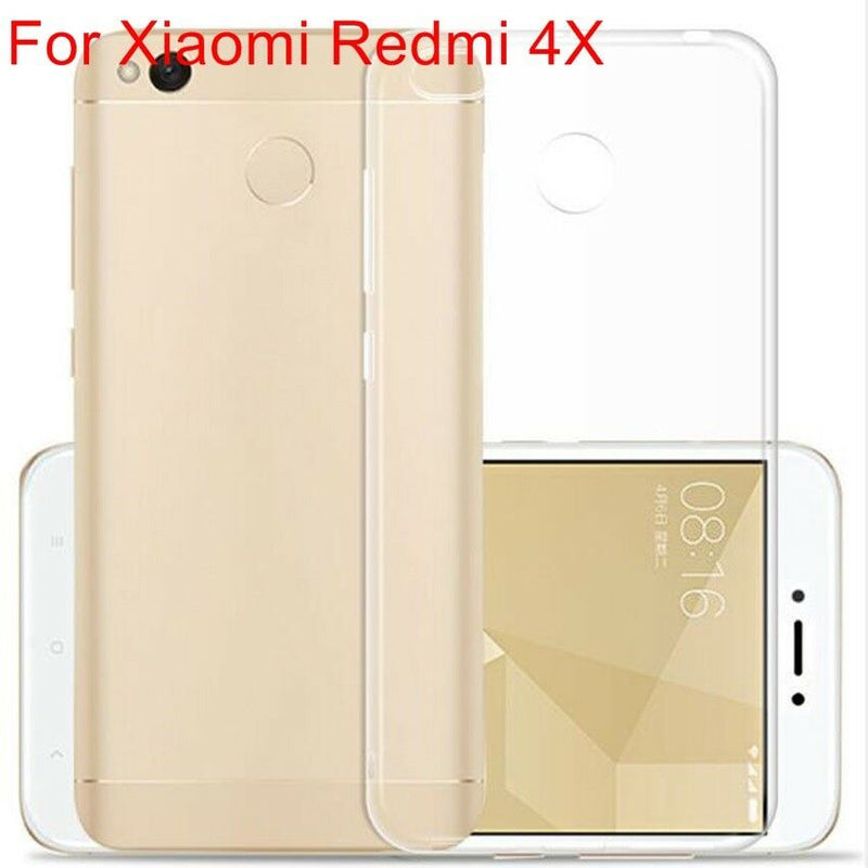 Premium Silicone Protective Case Cover+Anti-Scratch Tempered Film For Redmi 4X