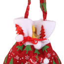 Christmas Applique Candy Gift Re-Usable Wrapping Bag ree Hanging Sack Decor
