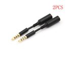2pcs 3.5mm Male to Female Extension Cable Headset Audio Jack Extender Adapter Bj