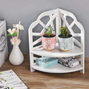 Desktop Cosmetics Organizer Bathroom Storage Rack Corner Shelf