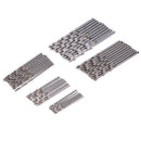 50 Pcs High Speed Steel Titanium Plated Twist Drill Bit Set Tool 1/1.5/2/2.