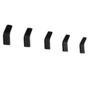 5Pcs Black Robe Hooks Key Aluminum Bathroom Towel Hook Wall Mounted Clothes