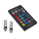 2pcs 12V T10 6 SMD LED Wedge Light Lamp Bulbs Remote Control Automotive