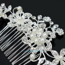 Bridal Prom Wedding Flower Prom Crystal Rhinestone Hair Comb Pin Clip Diamante