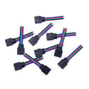 10pcs 4pin female flat cable connector wire for rgb 3528 5050 led strip light JR