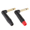 4Pieces 6.5mm Mono Male Amplifier Audio Solder Jack Plug Adapter