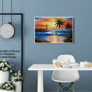 DIY Full Round Diamond Painting Seaside Lighthouse Cross Stitch Needlework
