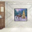 5D DIY Full Round Drill Diamond Painting Elk Christmas Tree Rhinestone Art