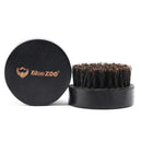 Black boar hair bristle beard mustache brush military hard round wood handle Gw