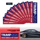 New 10pcs Donald Trump Bumper Stickers 2020 Make Liberals Cry Again