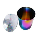 Nail Stamper Holographic Head Colorful Handle Shining Clear Silicone Stampe J4V3