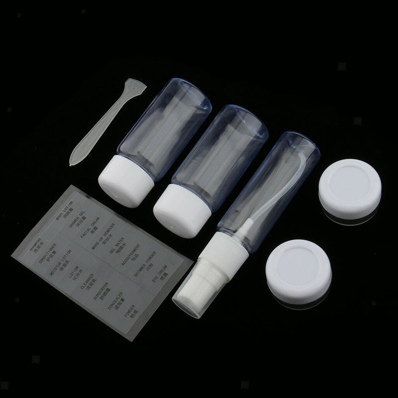 6Pcs/Set Travel Kit Empty Lotion Cosmetic Case Container Spray Bottles Pot