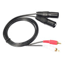 2 RCA to 2 XLR Male Audio Cable Cord Wire, 1.5m/4.92ft