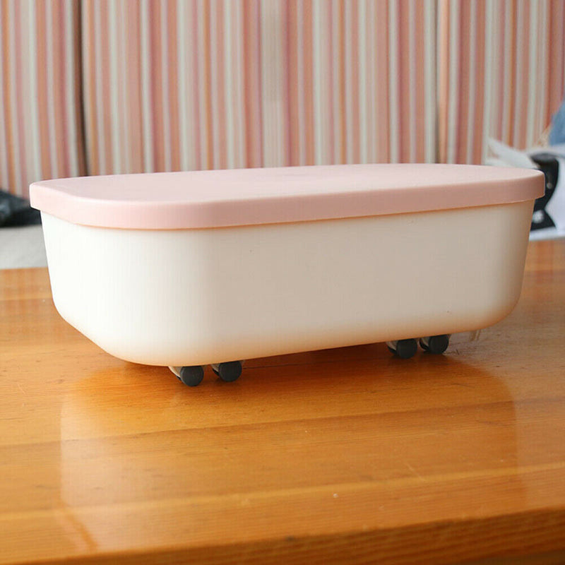 4pcs Long Fixed Casters One-Way Wheel Plastic Trash Can Undirectional Wheel