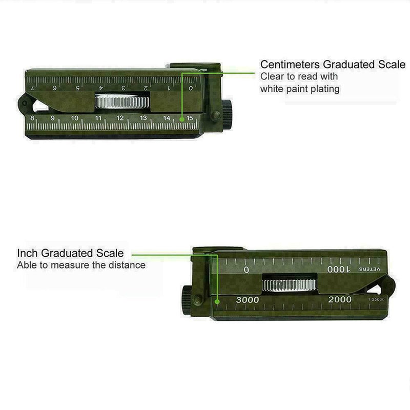1* Professional Military Pocket Metal Sighting Compass Clinometer Camping H N0I1