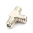 Thread F Socket T Splitter Adaptor Cable TV Aerial Freeview Virgin MediaSilve Hn