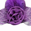 barrette mini hat feather fabric purple woman decor hairdressing A6G2