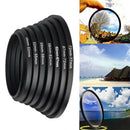 7pcs Step Up Lens Filter Ring For Cameras Adapter Lot 49mm 52mm 72mm 77mm Series