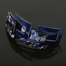 2Pieces Women's Barrettes Thick Hair Clip Leopard Print Hair Pins White,Blue