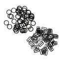 100pcs 12mm O Rings Bra Strap Adjuster + 100 x 10mm Fig 8 Bra Strap Adjuster