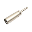 3 Pin XLR Male to Mono 6.35mm 1/4 Inch 3 Pole Male Audio Adapter Connector