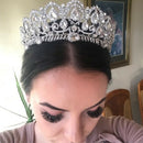 Bridal Tiara big crystal Queen Crown Wedding Hair Accessories diadem headba O7I5