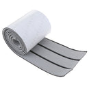 Self Adhesive Marine Boat EVA Teak Decking Sheet Light Grey Black Stripe