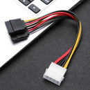 20cm 4Pin IDE to 2 Serial ATA SATA Power Supply Cable Hard Drive Adapter Cord