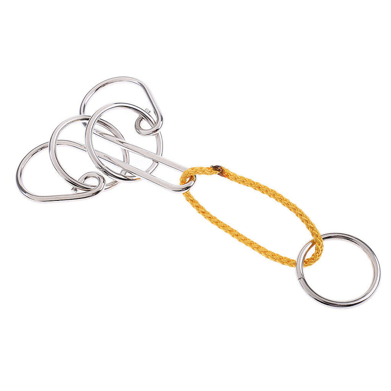 Chinese Rings Lock Puzzle IQ Brain Teaser