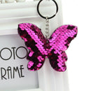 Girl Lovely Cartoon Butterfly Shape Keychain Sequins Key Ring Pendant Rose  B1A9