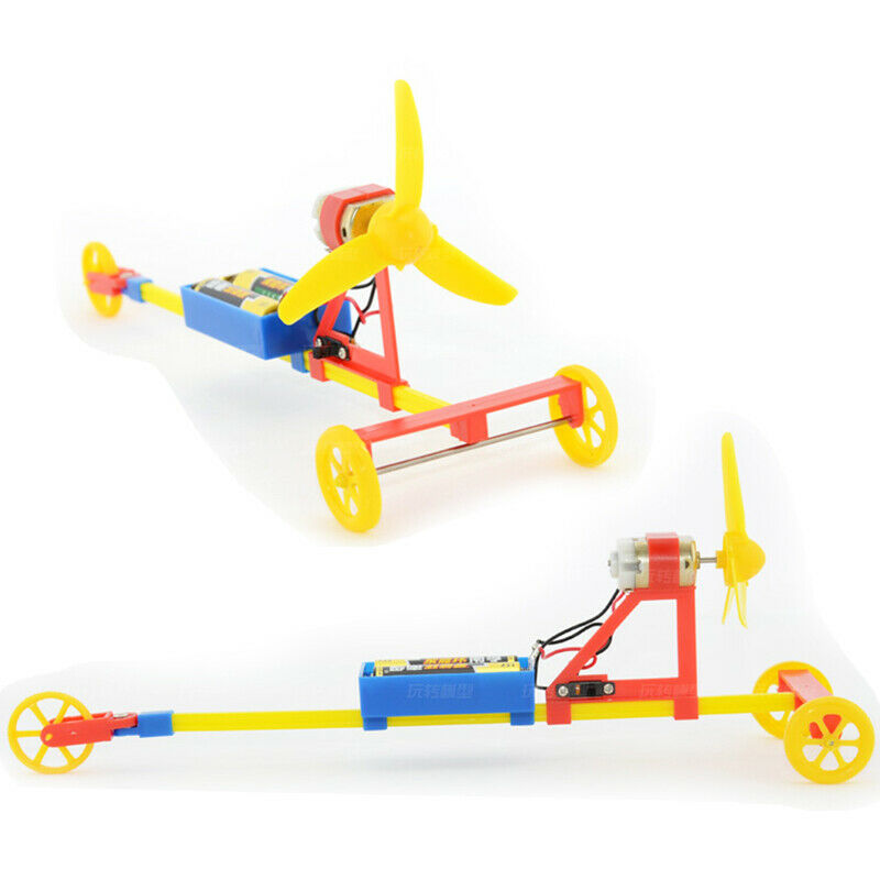 Fun physics experiment Air driving power racing car DIY educational kit kid gi-Q